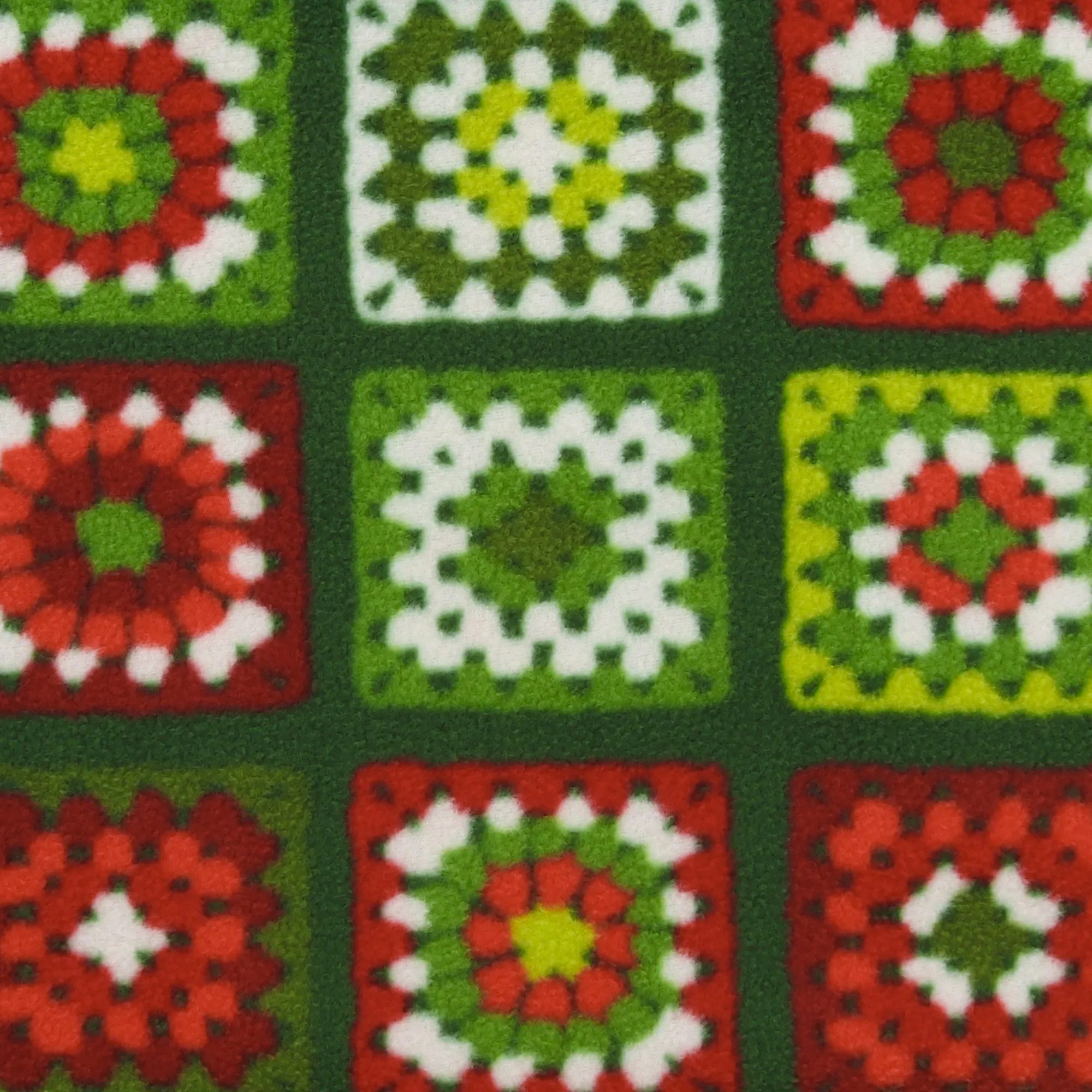 Anti Pill Fleece Print - MONTANA - 107 - Green