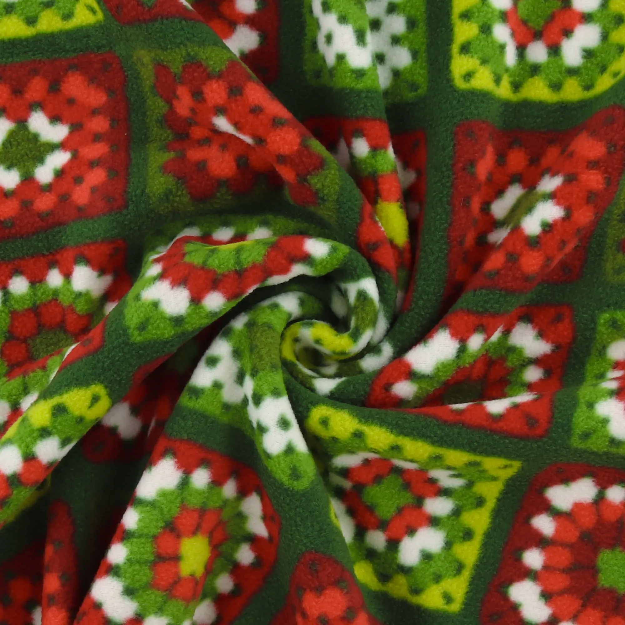 Anti Pill Fleece Print - MONTANA - 107 - Green