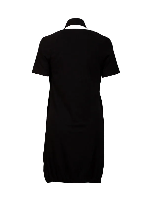 Black dress with brown & beige Giraffe details