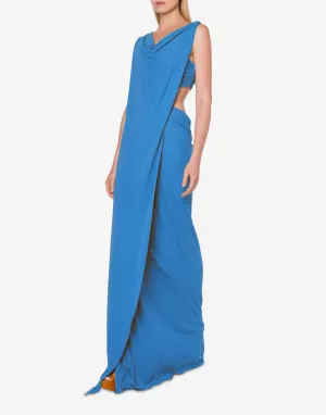 Blue Dress In Eco-friendly Organza