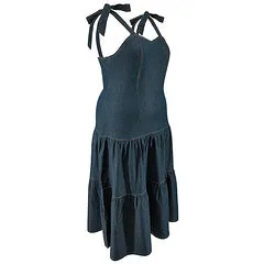 Camisole sleeveless denim dress AY3471