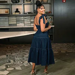 Camisole sleeveless denim dress AY3471