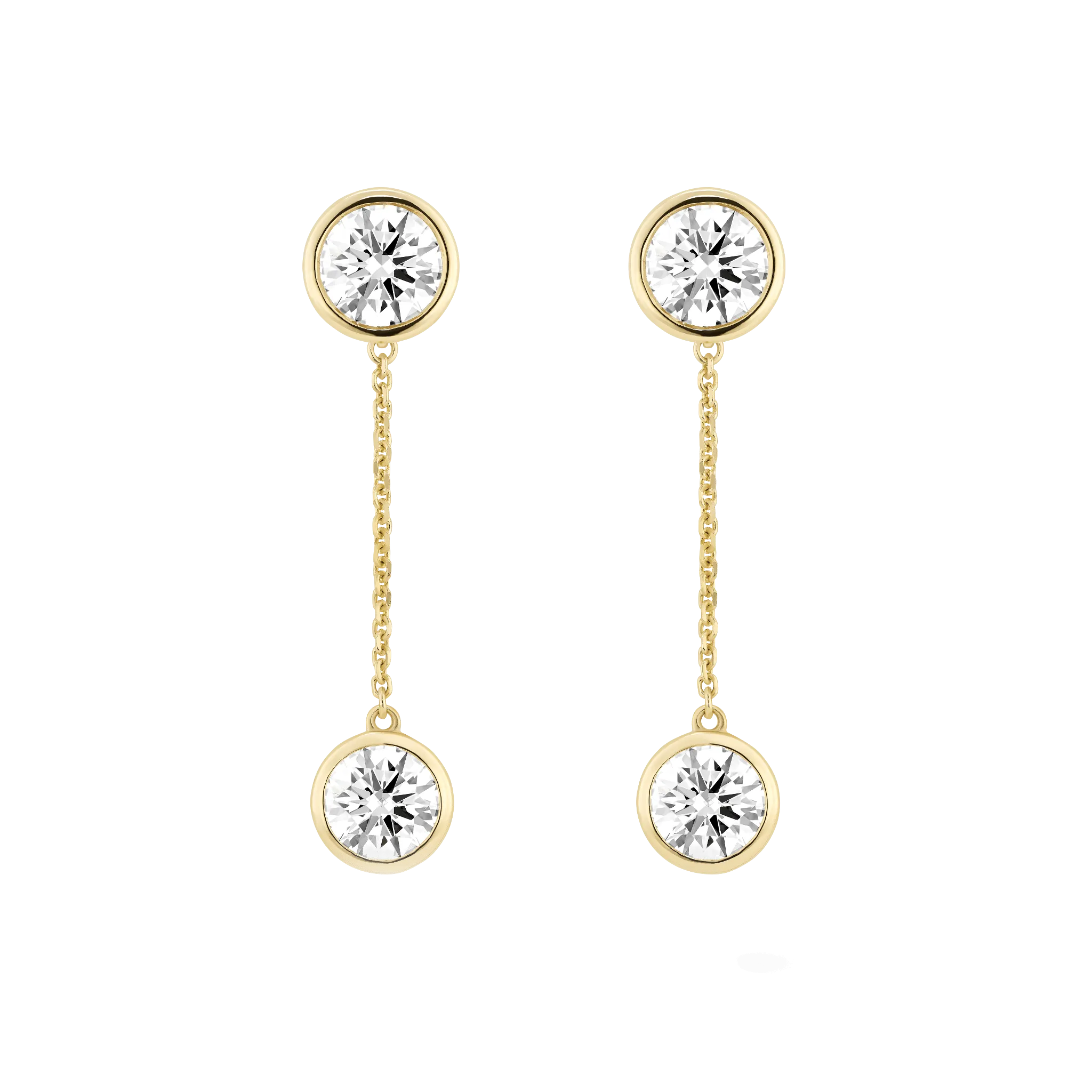 The Bezel Solitaire Ear Jackets