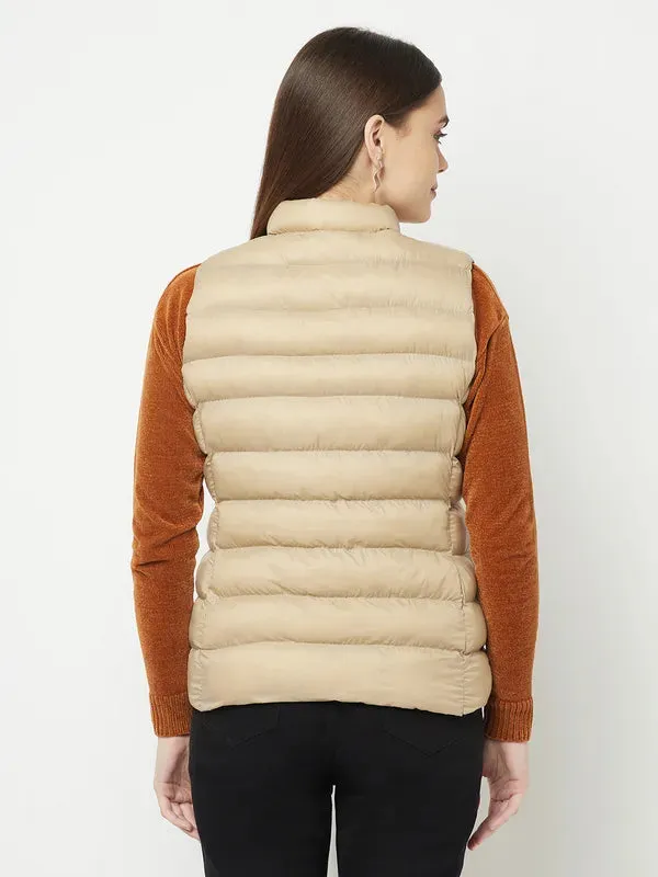 Women Beige Front Open Jackets